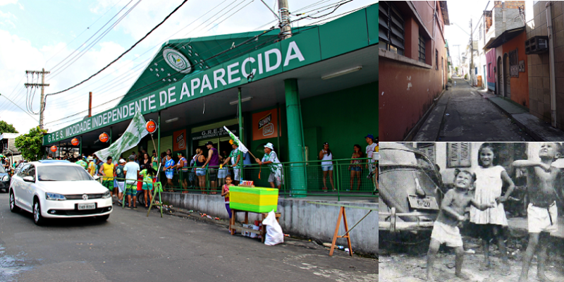 Nos becos do bairro de Aparecida